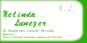 melinda lunczer business card